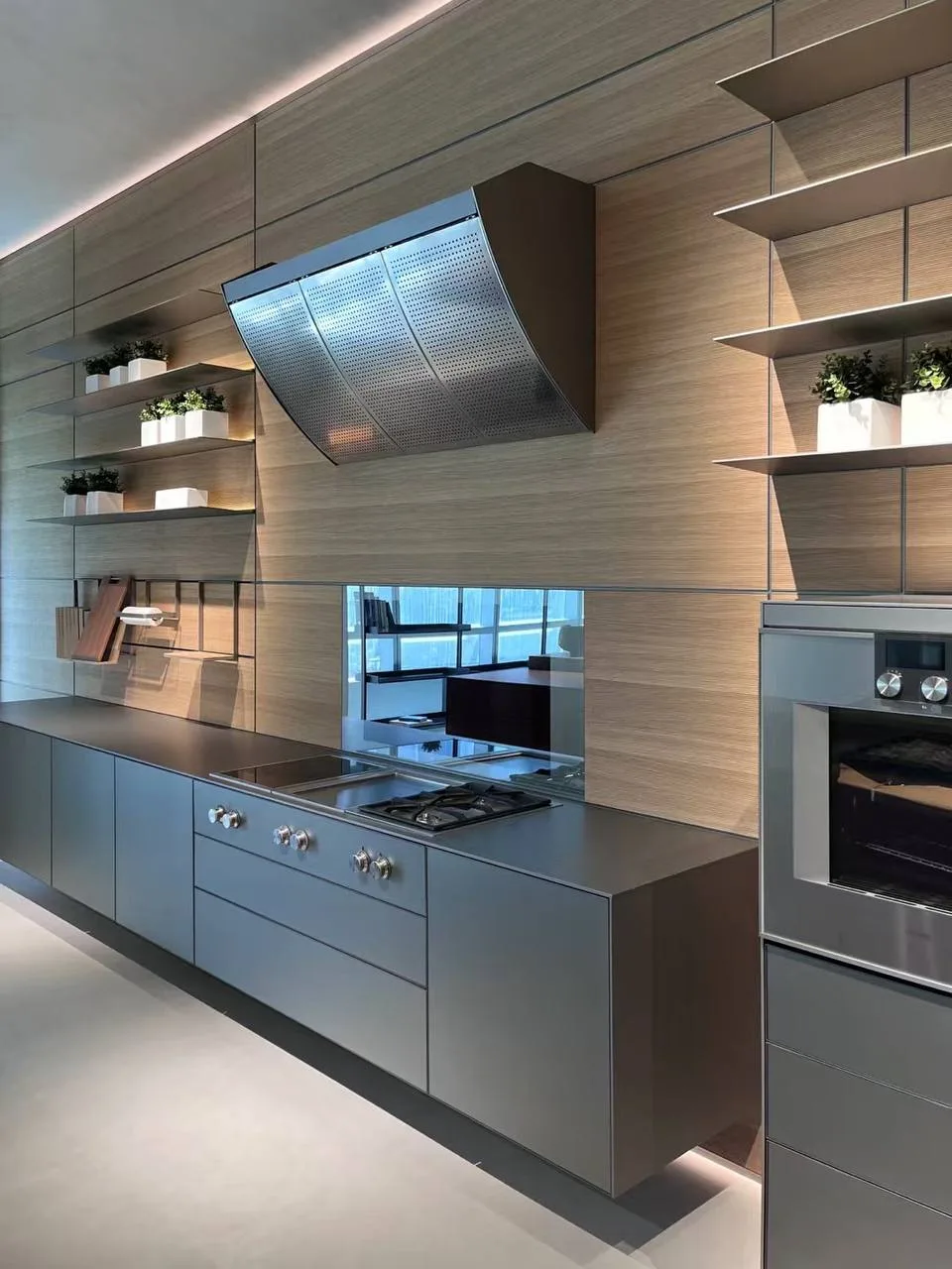 Grey-toned kitchen renovation by a Singapore carpenter