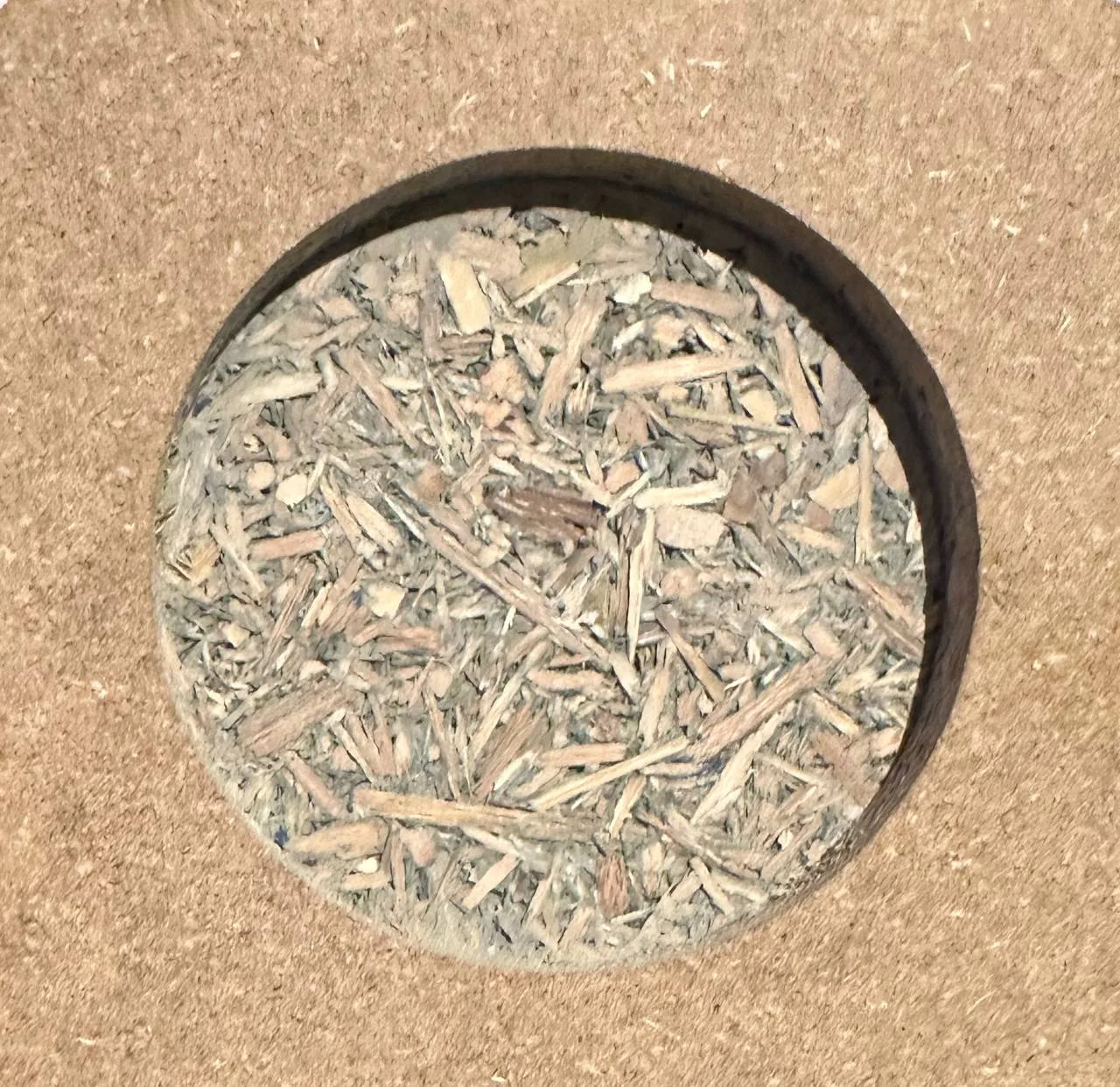 Close-up of the plywood core used in Takumi carpentry